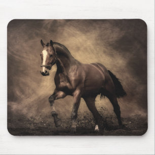 Beautiful brown horse throw pillow mousepad