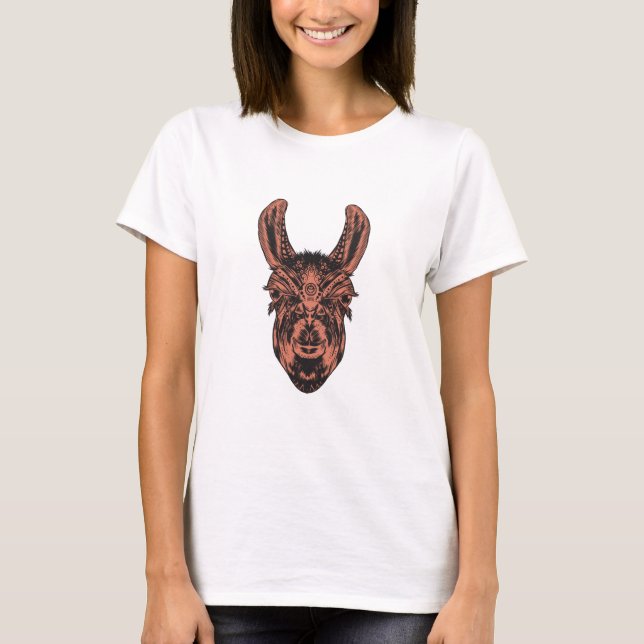 Beautiful Brown Llama T-Shirt (Vorderseite)