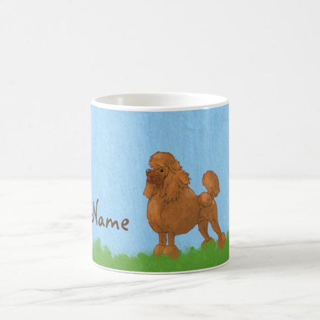 Beautiful Brown Poodle Kaffeetasse (Mittel)
