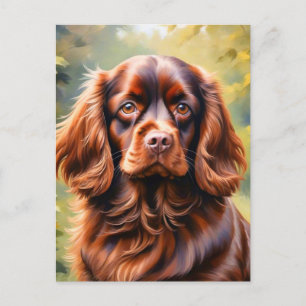 Beautiful Brown Spanel Dog Postkarte