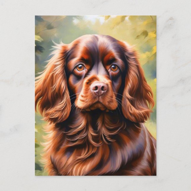 Beautiful Brown Spanel Dog Postkarte (Vorderseite)