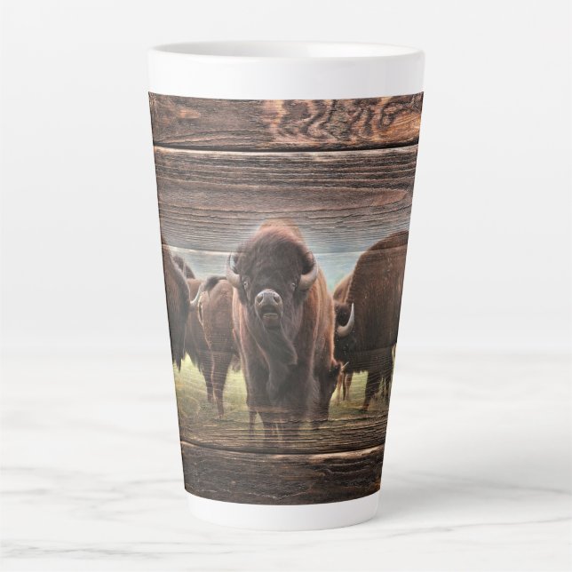 Beautiful Buffalo Herd Milchtasse (Vorderseite)
