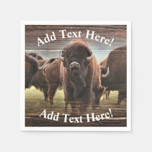 Beautiful Buffalo Herd Serviette