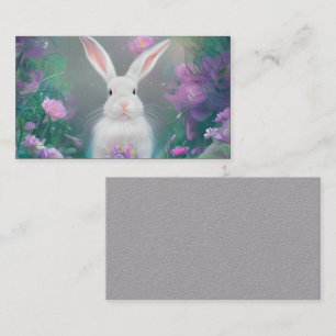 Beautiful Bunny Rabbit Triptych Visitenkarte