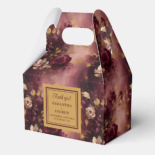 Beautiful Burgund Gold Gastgeschenk Hochzeit Box Geschenkschachtel