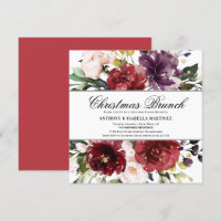 Beautiful Burgundy Red Floral Christmas Brunch