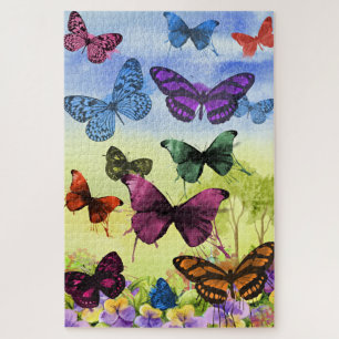 Beautiful Butterflies with Pretty Summer Puzzle