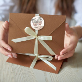 Beautiful Butterfly Brautparty Vielen Dank Runder Aufkleber