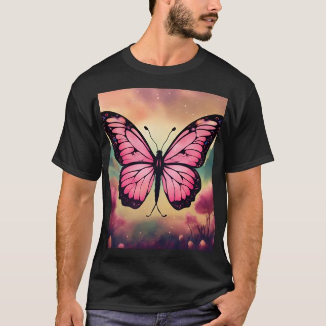Beautiful Butterfly Graphic T-Shirt – Stylish Natu (Vorderseite)