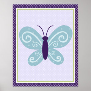 Beautiful Butterfly Kinderzimmer Art Poster