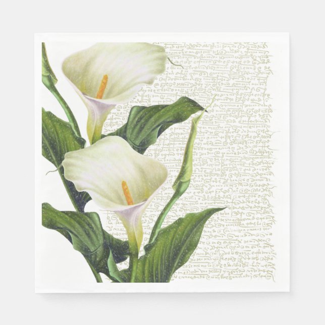 Beautiful Calla Lilies Serviette (Vorderseite)