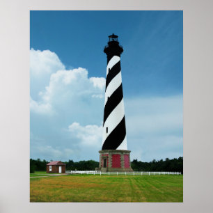 Beautiful Cape Hatteras Lighthouse Außenbanks NC Poster