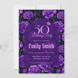 Beautiful Carnation Fantasy 20Th Birthday Einladung