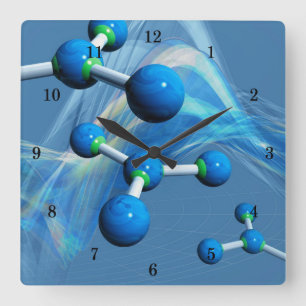 Beautiful Chemistry Wall Clock Quadratische Wanduhr