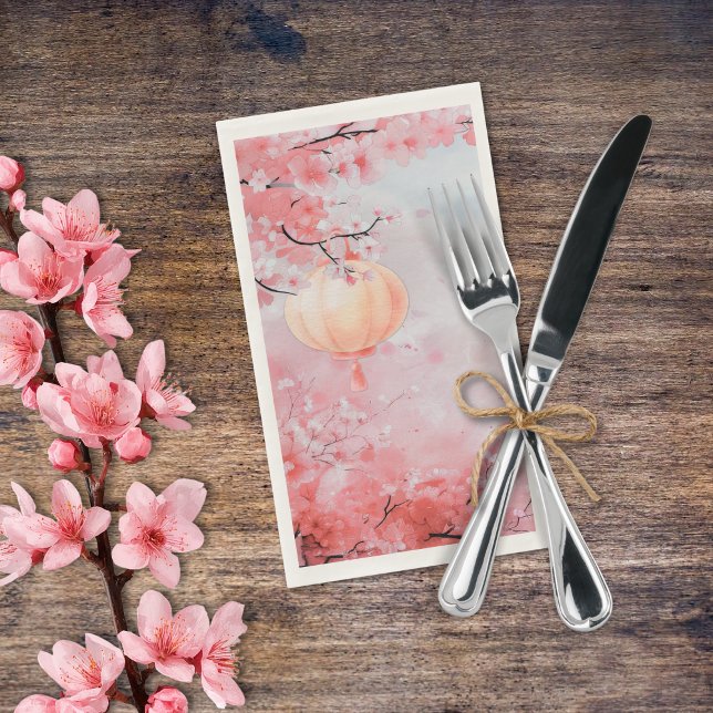 Beautiful Cherry Blossom Watercolor  Serviette (Von Creator hochgeladen)