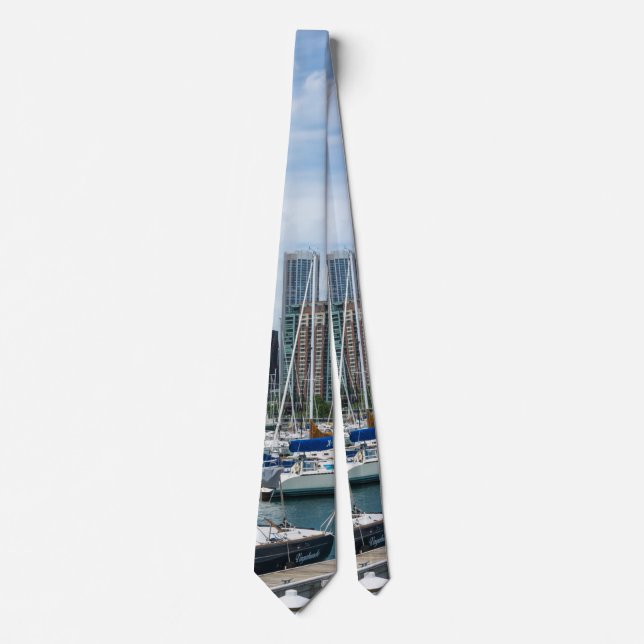Beautiful Chicago Harbour Neck Tie Krawatte (Vorderseite)
