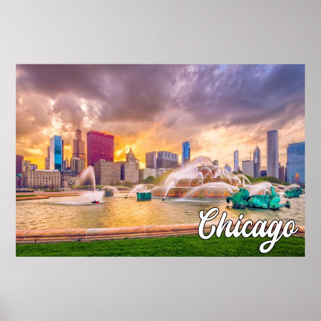 Beautiful Chicago, Illinois, Vereinigte Staaten Poster (Vorne)