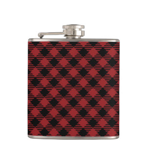 Beautiful Christmas Red Buffalo Kariert Flachmann