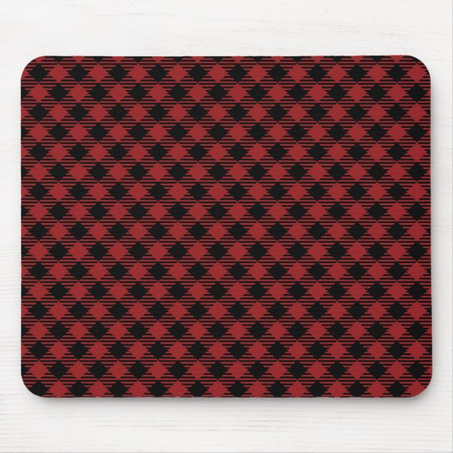 Beautiful Christmas Red Buffalo Kariert Mousepad (Vorne)