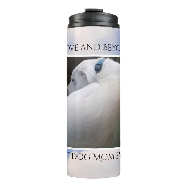 Beautiful Cloudy Sky Best Dog Mama Niedlich Calm B Thermosbecher (Vorderseite)