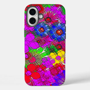 Beautiful colorful amazing floral pattern design a iPhone 16 plus hülle