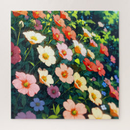 Beautiful colorful anime flowers puzzle