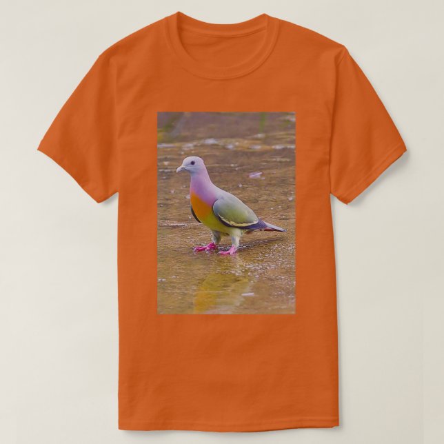 beautiful colorful cool pigeon 2 T-Shirt (Design vorne)