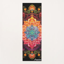 Beautiful Colorful Mandala Boho Monogram Yogamatte