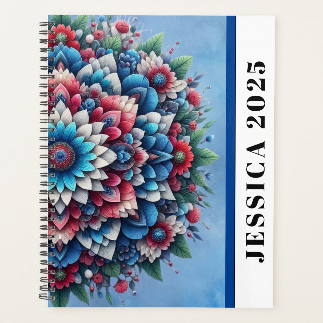 Beautiful Colorful Spiritual Chic Mandala Modern Planer (Vorderseite)