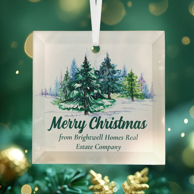 Beautiful Company Merry Christmas Trees Custom Ornament Aus Glas (Von Creator hochgeladen)