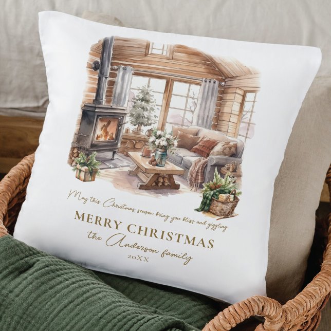 Beautiful Cosy Weihnachten Zuhause Personalisiert Kissen (Von Creator hochgeladen)