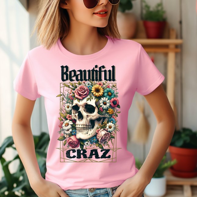 Beautiful Crazy Skull T - Shirt (Von Creator hochgeladen)