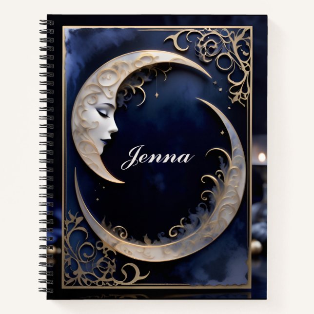 Beautiful Crescent Moon Notizbuch (Vorderseite)