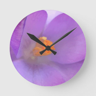 Beautiful Crocus Wall Clock Runde Wanduhr