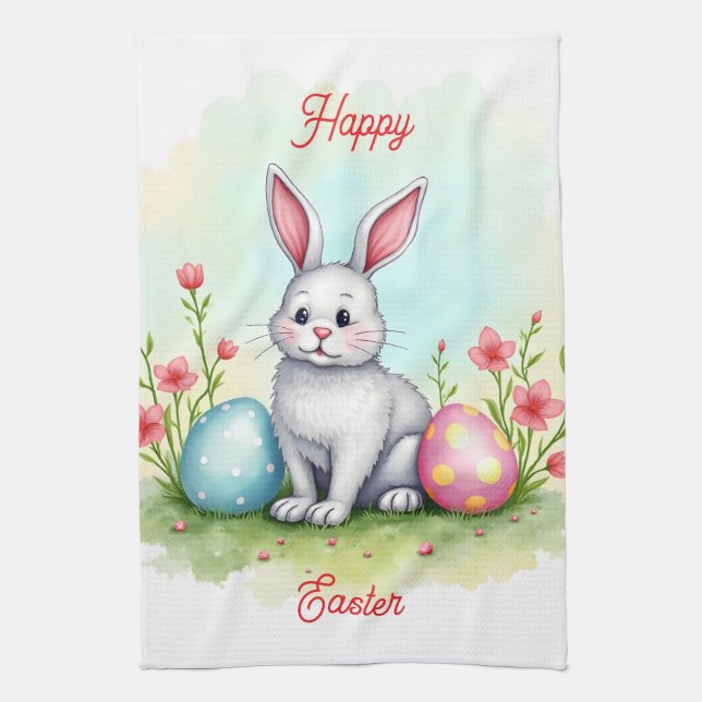 Beautiful Cute Easter Bunny Collection Geschirrtuch (Vertikal)
