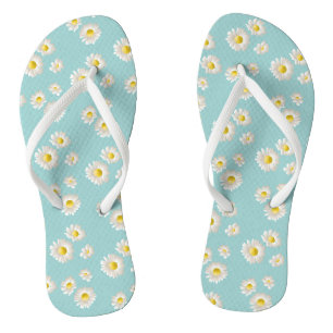 Beautiful Daisy Blume Pattern Flip Flops