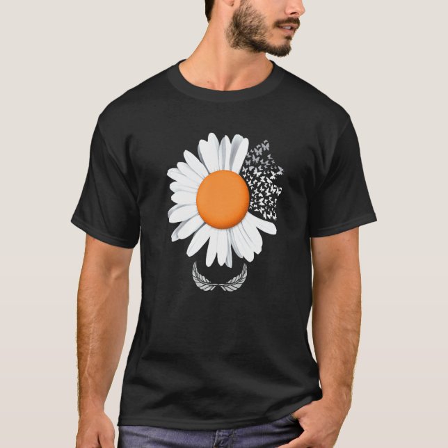 Beautiful Daisy With Butterflies Hope Daisy T-Shirt (Vorderseite)