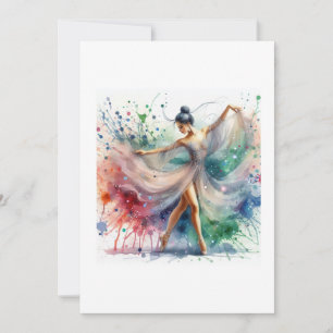 Beautiful Dancer Women Art Paint Einladung