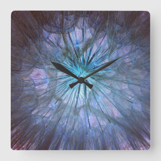 Beautiful Dandelion Puff Quadratische Wanduhr