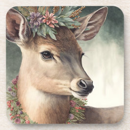 Beautiful Deer Winter Holidays/Christmas Coasters Getränkeuntersetzer