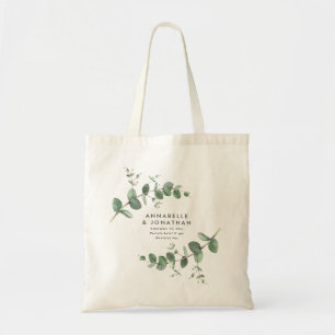 Beautiful delicate eucalyptus foliage wedding nap tragetasche