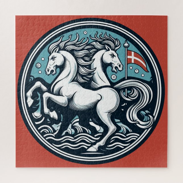 "Beautiful Denmark Mystical Horses" 19 Puzzle (Vertikal)