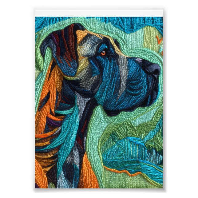 Beautiful detailed unique style Great Dane art  Fotodruck (Vorne)