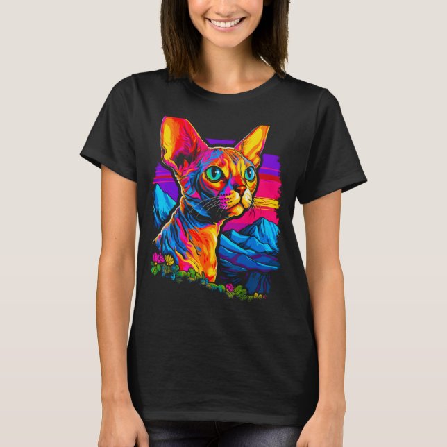 Beautiful Devon Rex Cat T-Shirt (Vorderseite)