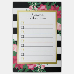 Beautiful Dezember Bouquet Individuelle Name zu tu Post-it Klebezettel