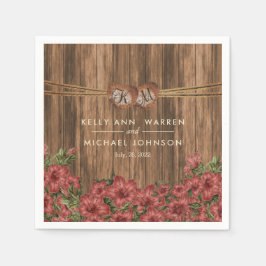 Beautiful Dusty Rose Lily Blume Serviette