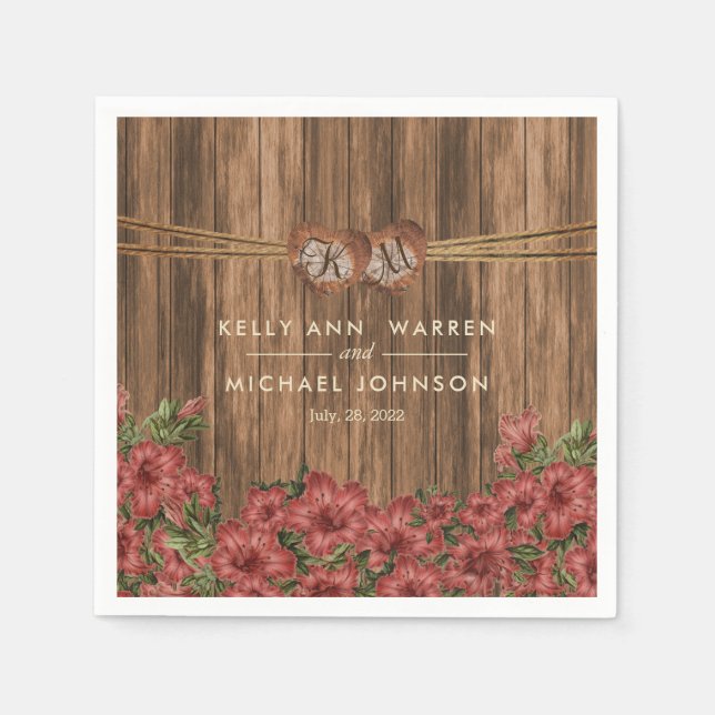 Beautiful Dusty Rose Lily Blume Serviette (Vorderseite)