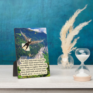 Beautiful Eagle Scripture Plaque Isaiah 40:31 Fotoplatte