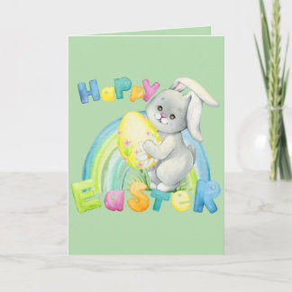 Beautiful Easter card with sweet baby animals Karte