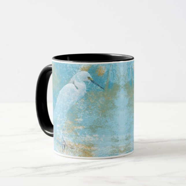 Beautiful Egret Shore Bird Tasse (Vorderseite Links)